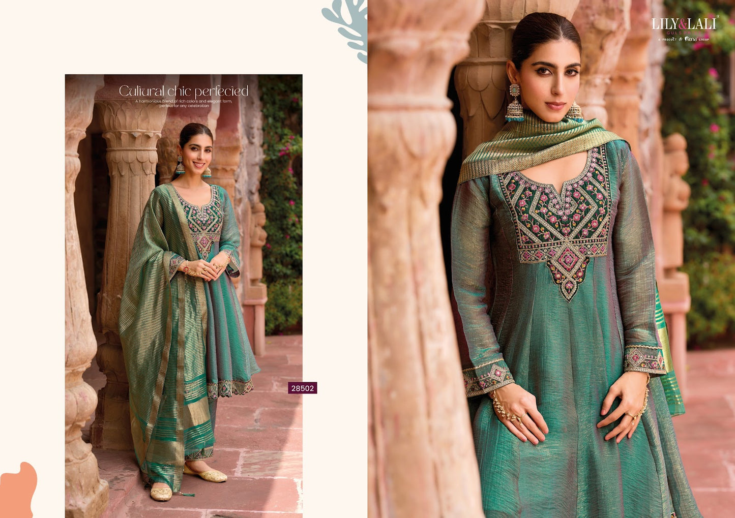 Vaani Lily Lali Silk Readymade Anarkali Suits Supplier