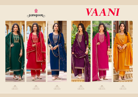 Vaani Rangoon Silk Readymade Pant Style Suits Supplier India