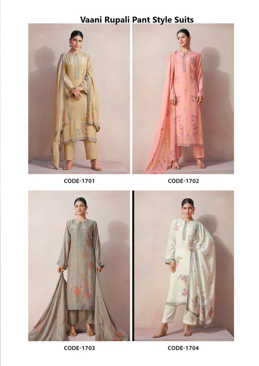 Vaani Rupali Muslin Jacquard Pant Style Suits Supplier Ahmedabad