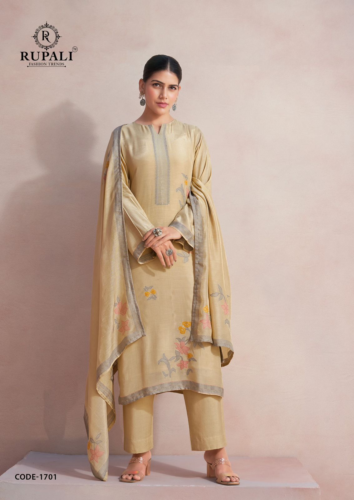 Vaani Rupali Muslin Jacquard Pant Style Suits Supplier Ahmedabad
