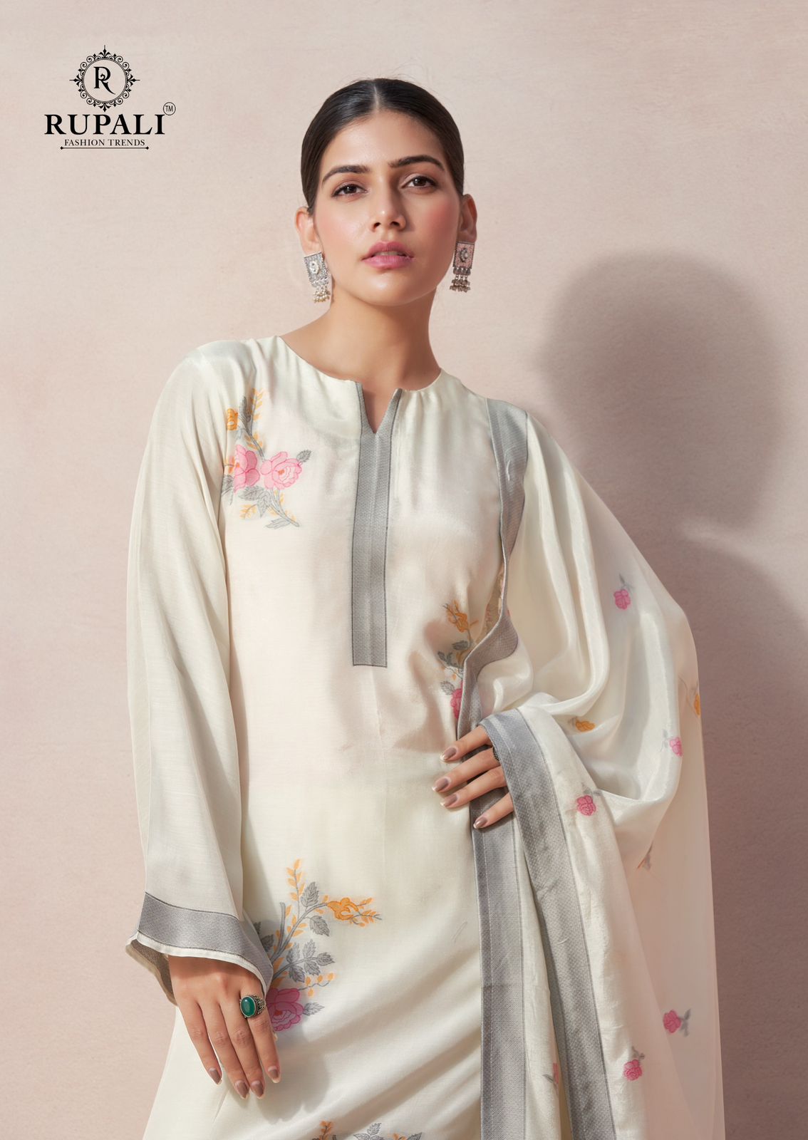Vaani Rupali Muslin Jacquard Pant Style Suits Supplier Ahmedabad