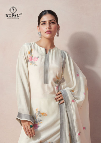 Vaani Rupali Muslin Jacquard Pant Style Suits Supplier Ahmedabad