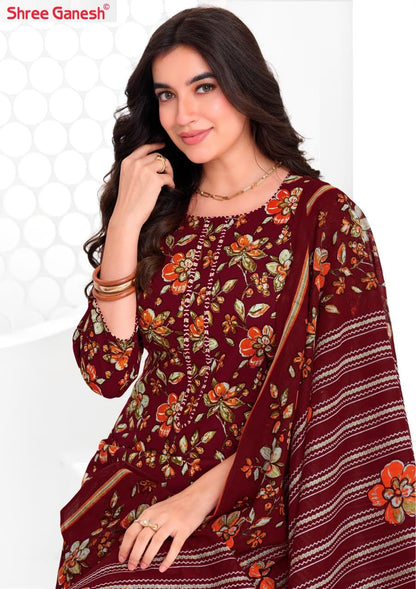 Vaani Vol 10 Shree Ganesh Cotton Dress Material Wholesaler Ahmedabad