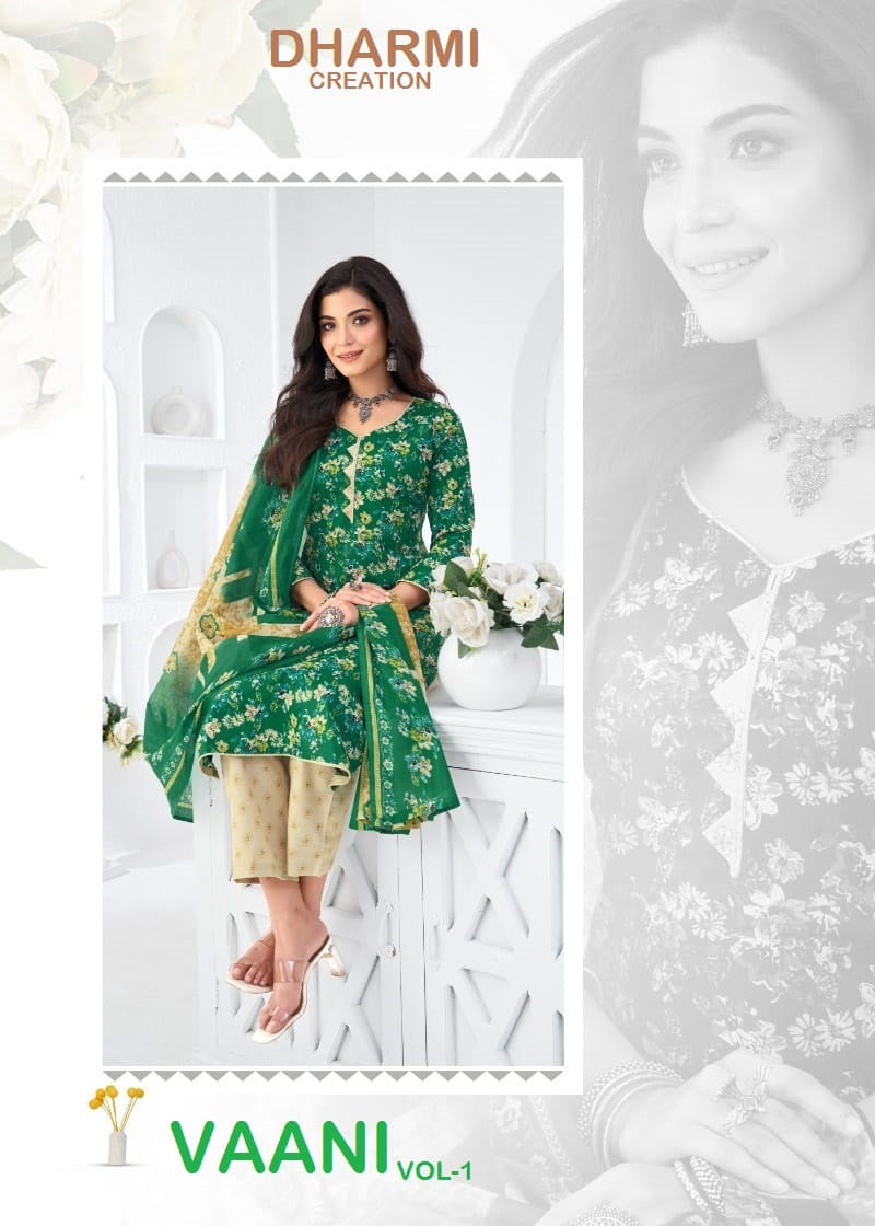 Vaani Vol 1 Dharmi Readymade Cotton Pant Suits Manufacturer