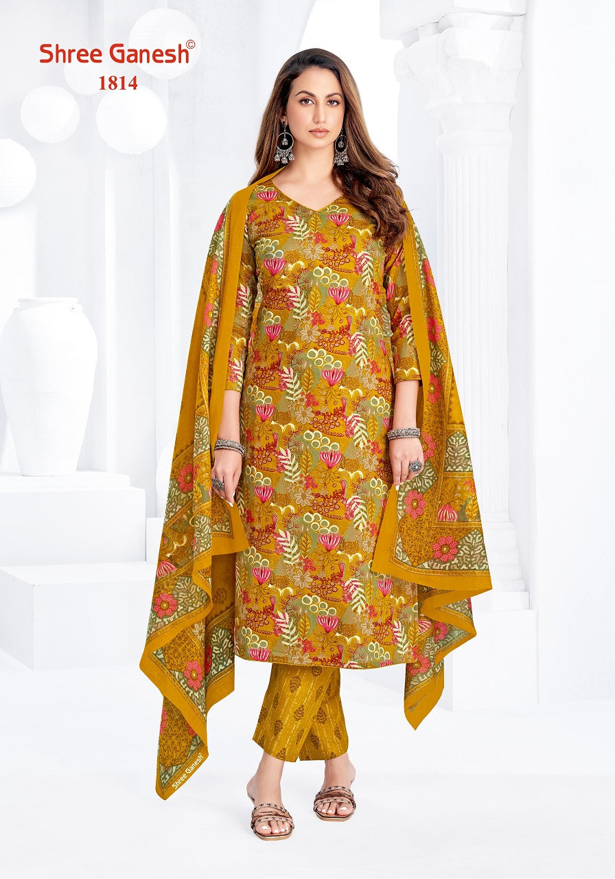 Vaani Vol 8 Shree Ganesh Cotton Dress Material Wholesale Rate