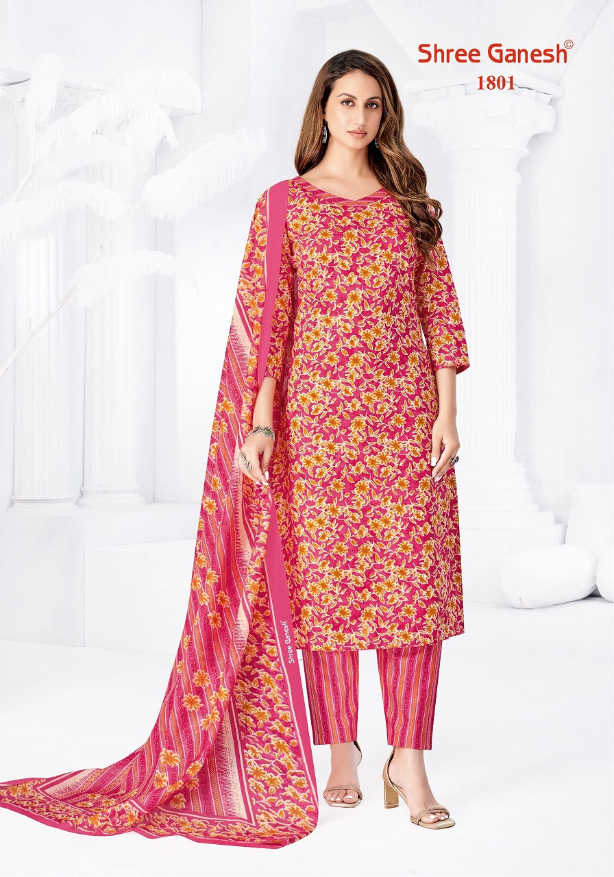 Vaani Vol 8 Shree Ganesh Cotton Dress Material Wholesale Rate