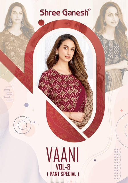 Vaani Vol 8 Shree Ganesh Cotton Dress Material Wholesale Rate