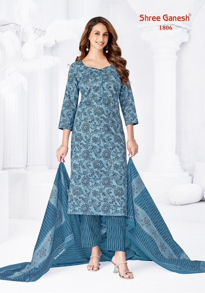 Vaani Vol 8 Shree Ganesh Cotton Dress Material Wholesale Rate