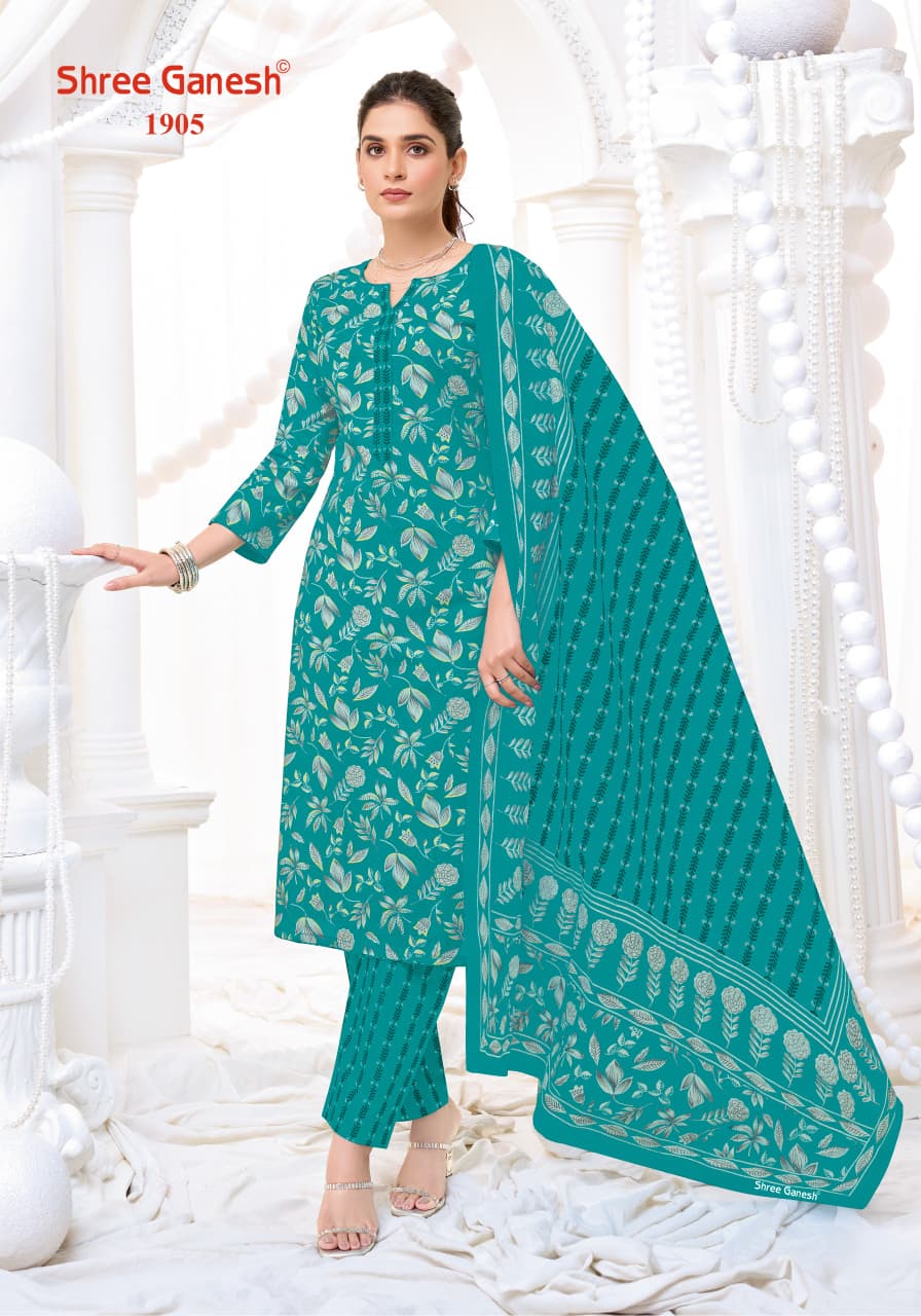 Vaani Vol 9 Shree Ganesh Mix Cotton Cotton Dress Material Exporter India