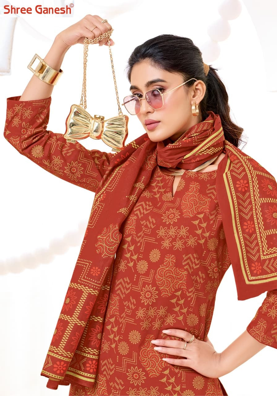 Vaani Vol 9 Shree Ganesh Mix Cotton Cotton Dress Material Exporter India