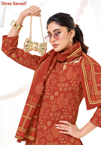 Vaani Vol 9 Shree Ganesh Mix Cotton Cotton Dress Material Exporter India