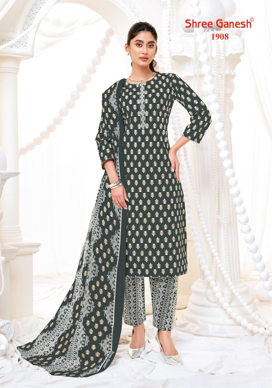 Vaani Vol 9 Shree Ganesh Mix Cotton Cotton Dress Material Exporter India