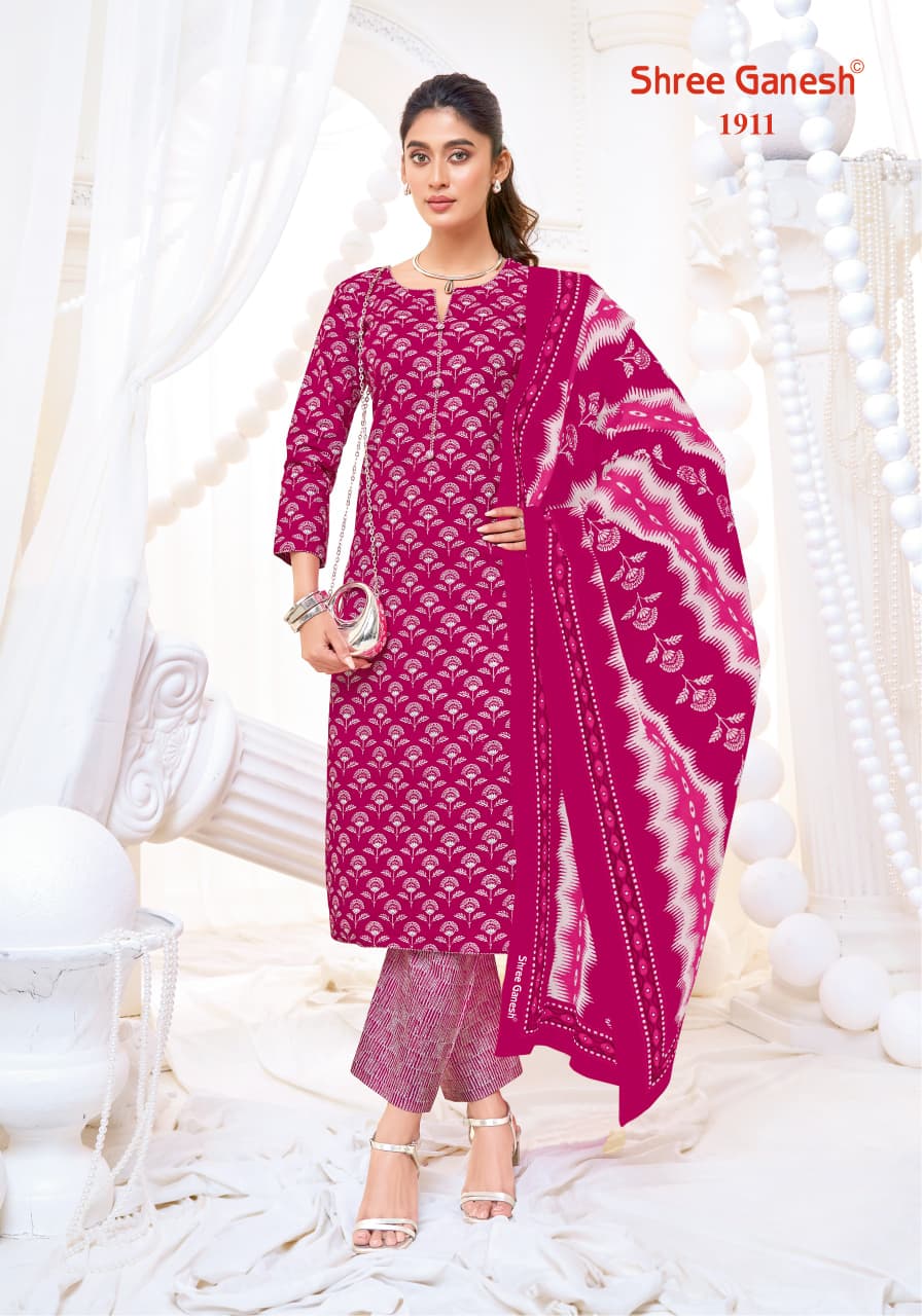 Vaani Vol 9 Shree Ganesh Mix Cotton Cotton Dress Material Exporter India