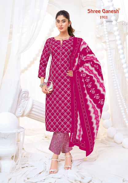 Vaani Vol 9 Shree Ganesh Mix Cotton Cotton Dress Material Exporter India