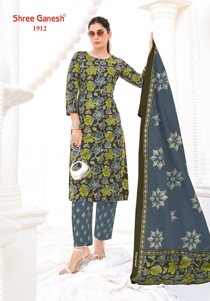 Vaani Vol 9 Shree Ganesh Mix Cotton Cotton Dress Material Exporter India
