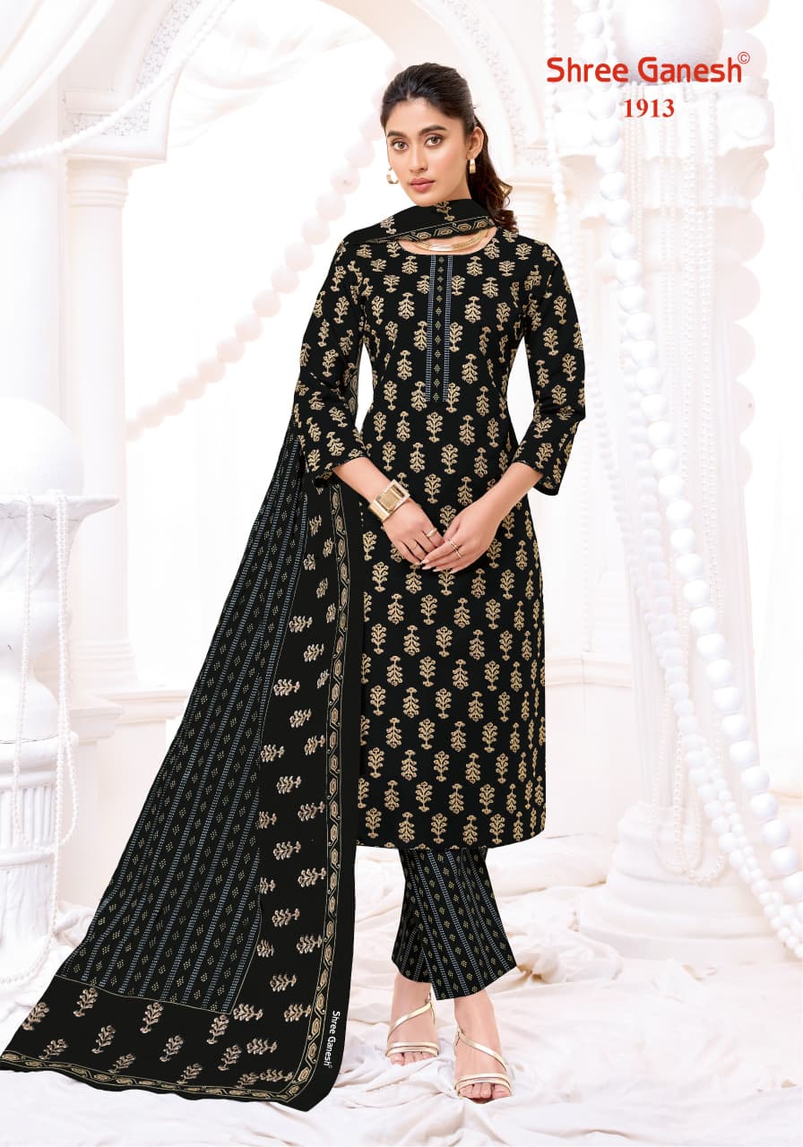 Vaani Vol 9 Shree Ganesh Mix Cotton Cotton Dress Material Exporter India