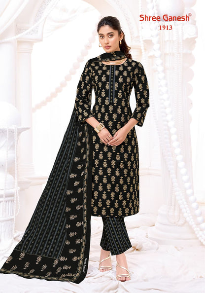 Vaani Vol 9 Shree Ganesh Mix Cotton Cotton Dress Material Exporter India