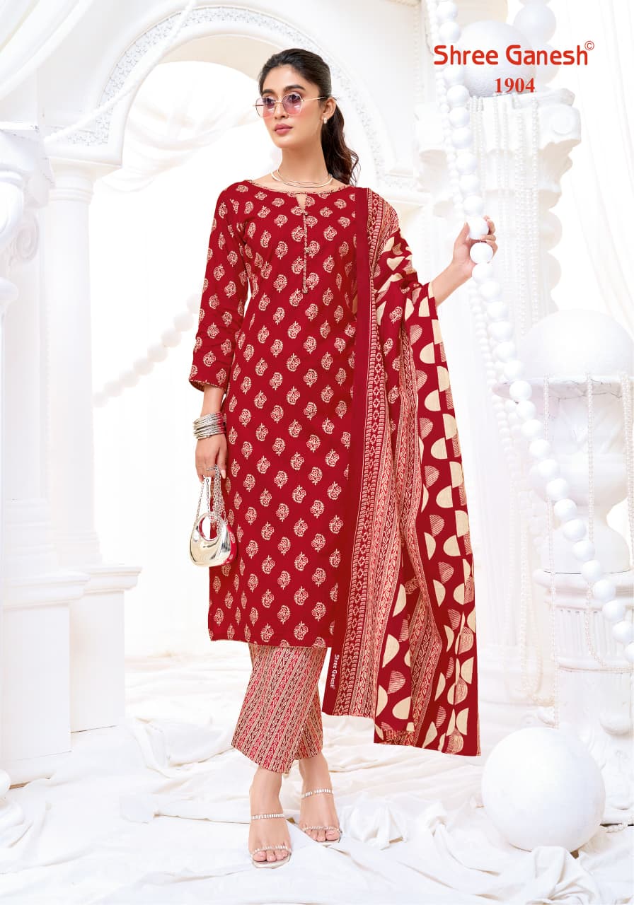 Vaani Vol 9 Shree Ganesh Mix Cotton Cotton Dress Material Exporter India