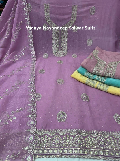 Vaanya Nayandeep Silk Salwar Suits Supplier Gujarat