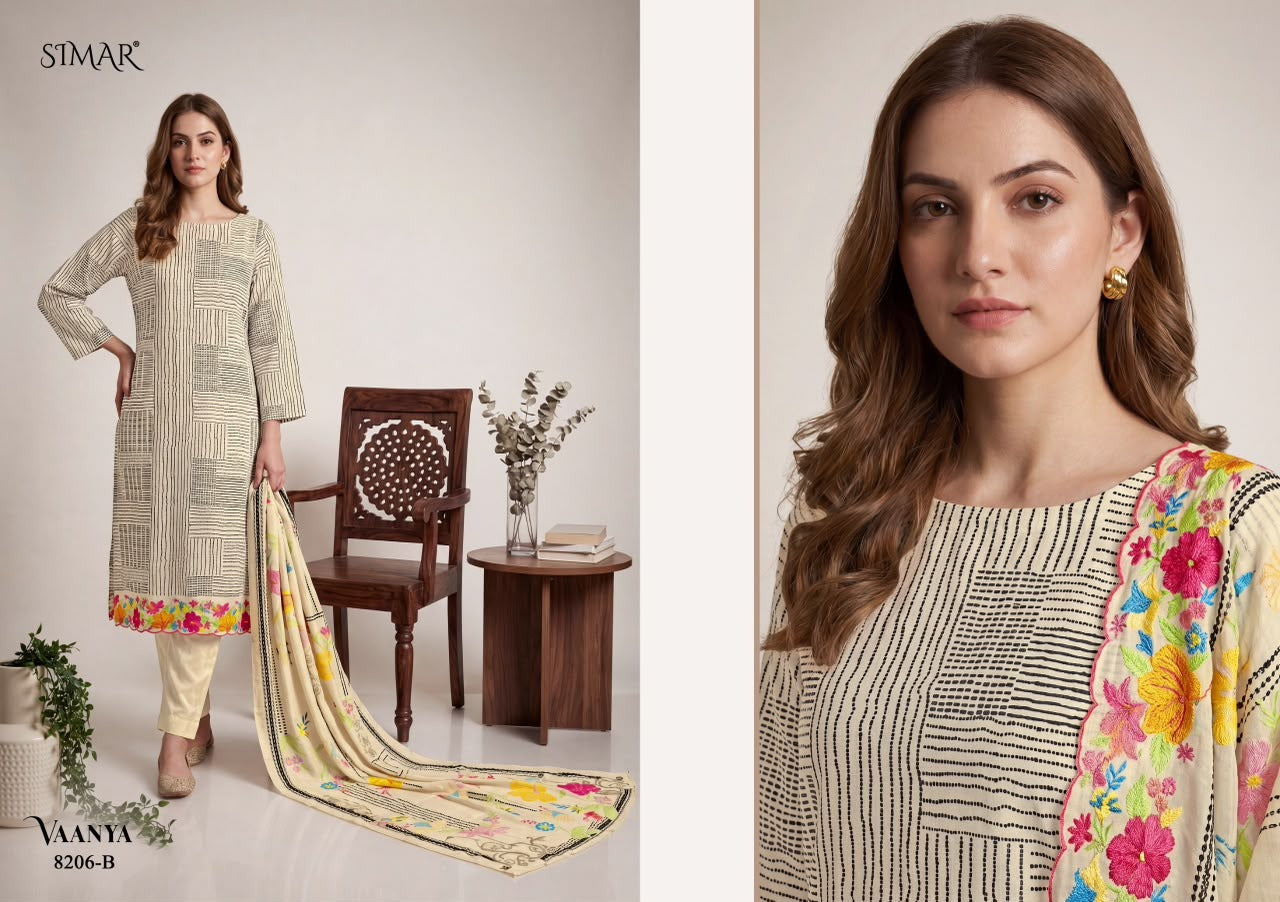 Vaanya Simar Viscose Muslin Pant Style Suits Wholesale Price