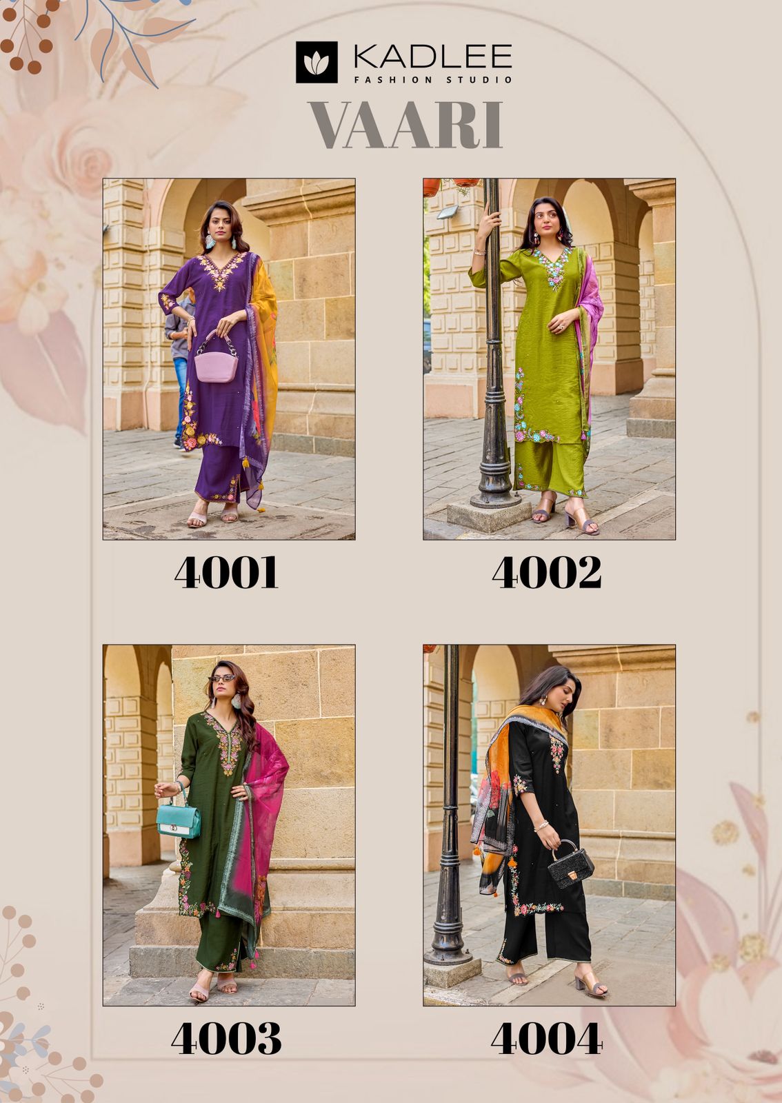 Vaari Kadlee Viscose Weaving Readymade Pant Style Suits Wholesaler India