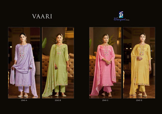 Vaari Sargam Prints Bemberg Viscose Muslin Salwar Suits Wholesaler India