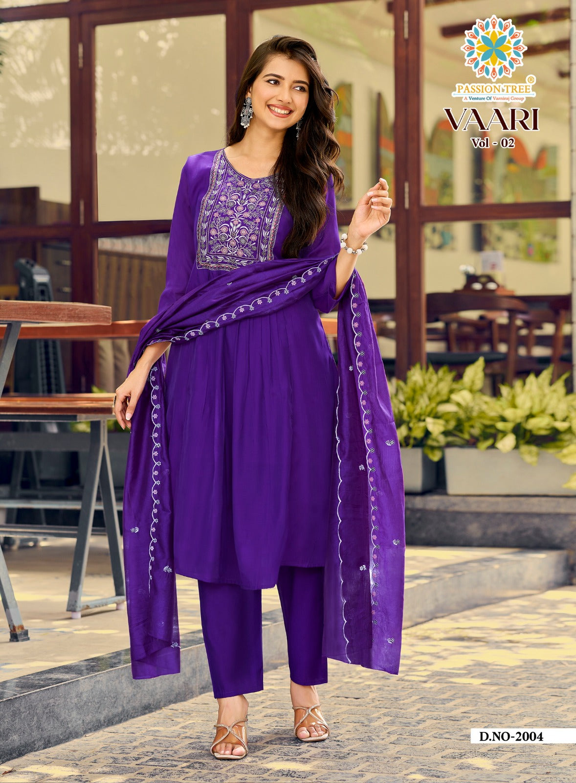 Vaari Vol 2 Passion Tree Chanderi Readymade Anarkali Suits Exporter Ahmedabad