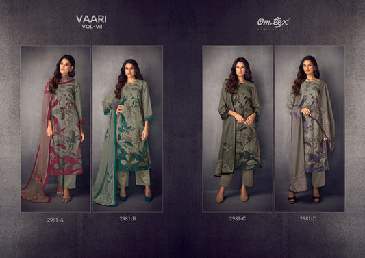 Vaari Vol Vii 2981 Omtex Pashmina Suits Supplier