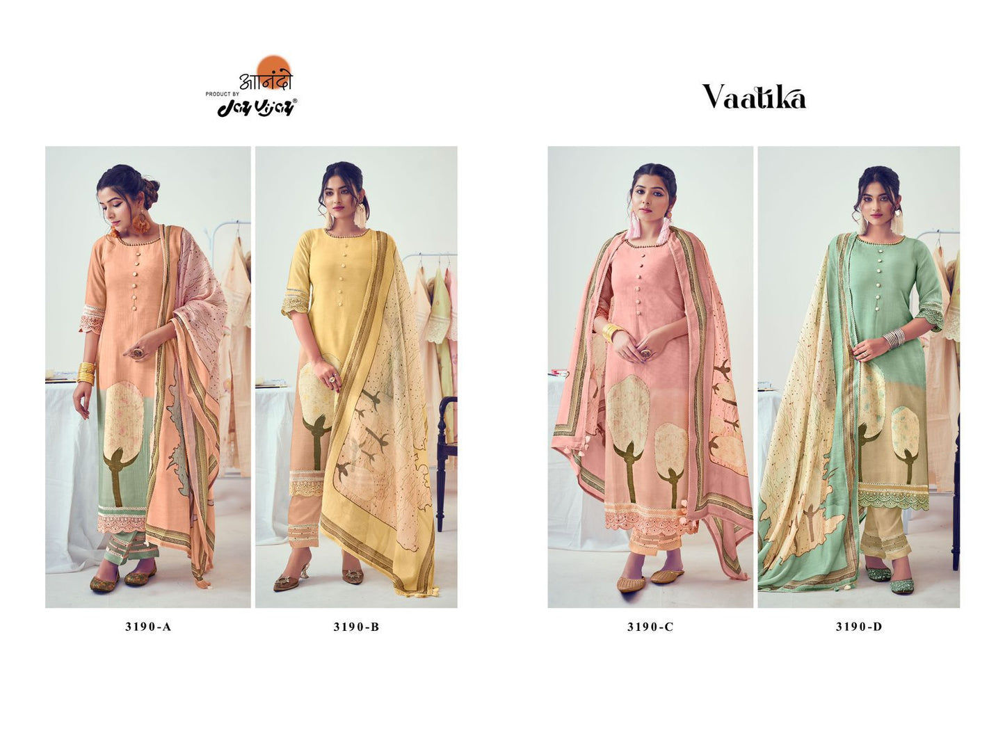 Vaatika Jay Vijay Pure Muslin Pant Style Suits