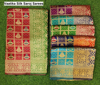 Vaatika Silk Saroj Sarees Wholesaler Ahmedabad
