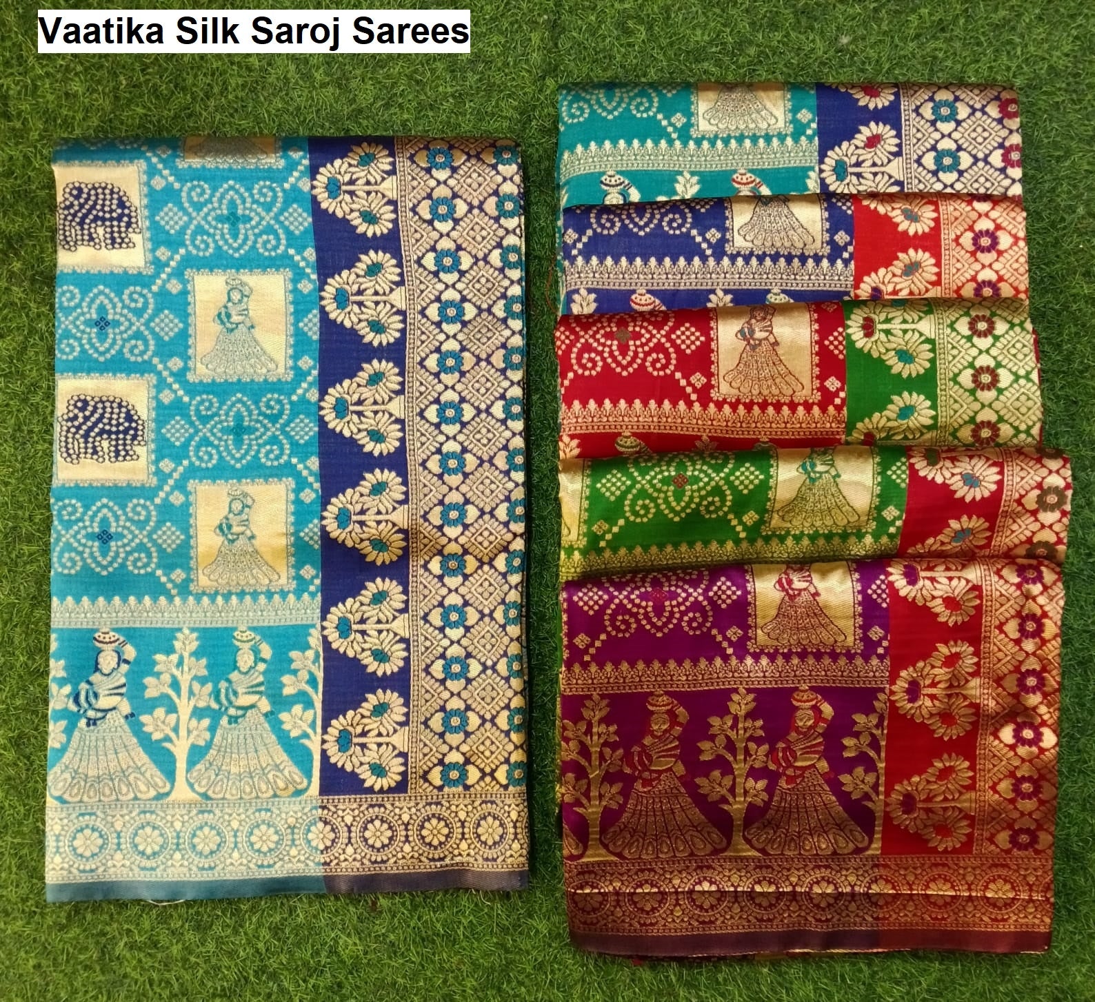 Vaatika Silk Saroj Sarees Wholesaler Ahmedabad