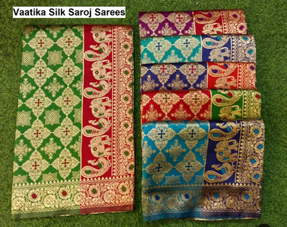 Vaatika Silk Saroj Sarees Wholesaler Ahmedabad