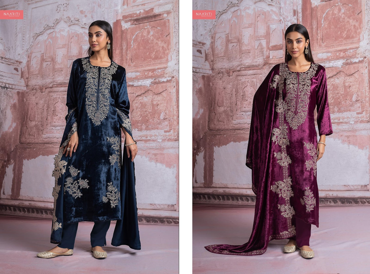 Vaazin Naariti Velvet Suits Wholesale Rate