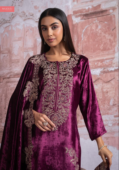Vaazin Naariti Velvet Suits Wholesale Rate