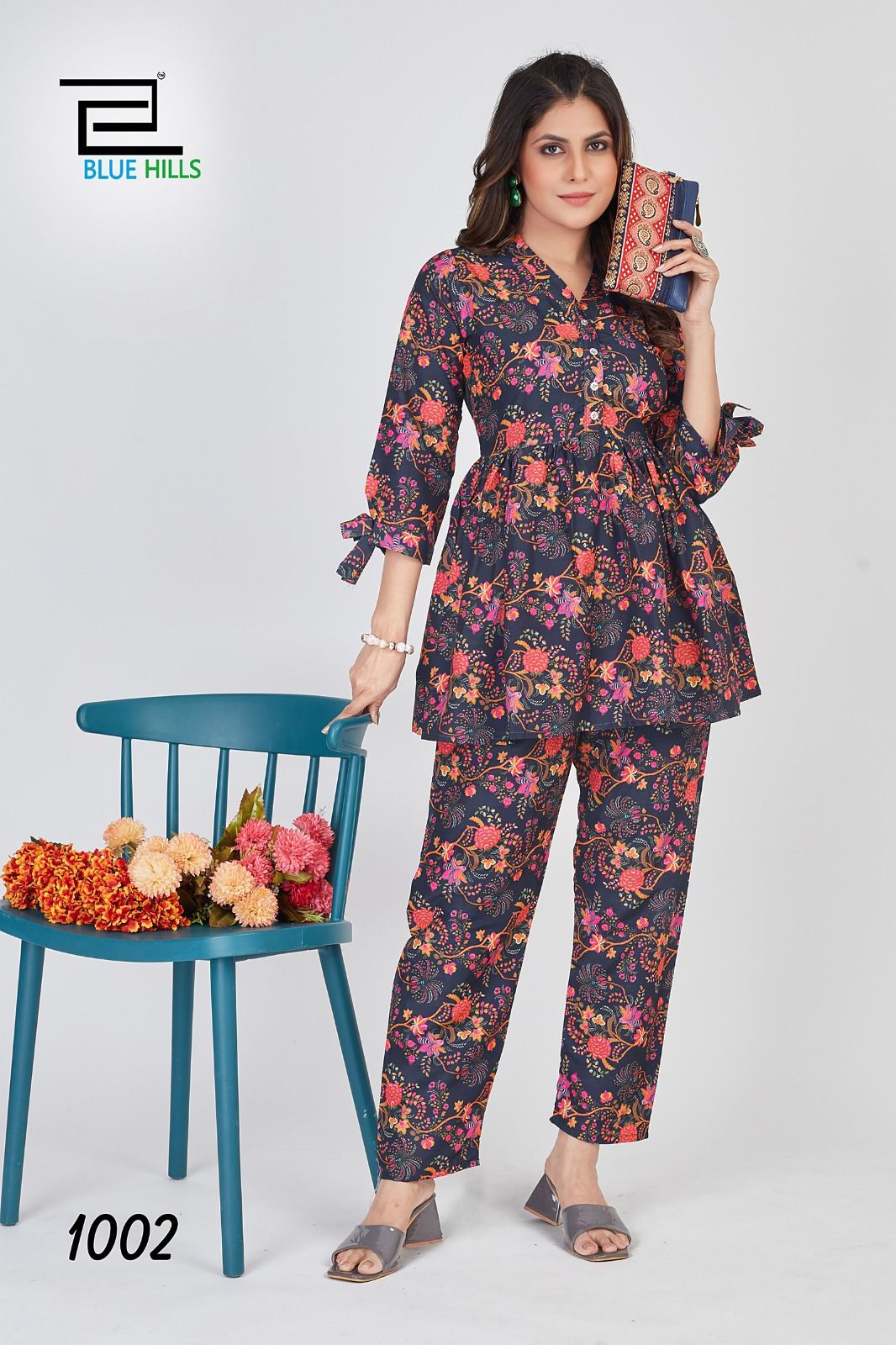 Vacation Special Bluehills Linen Co Ord Set