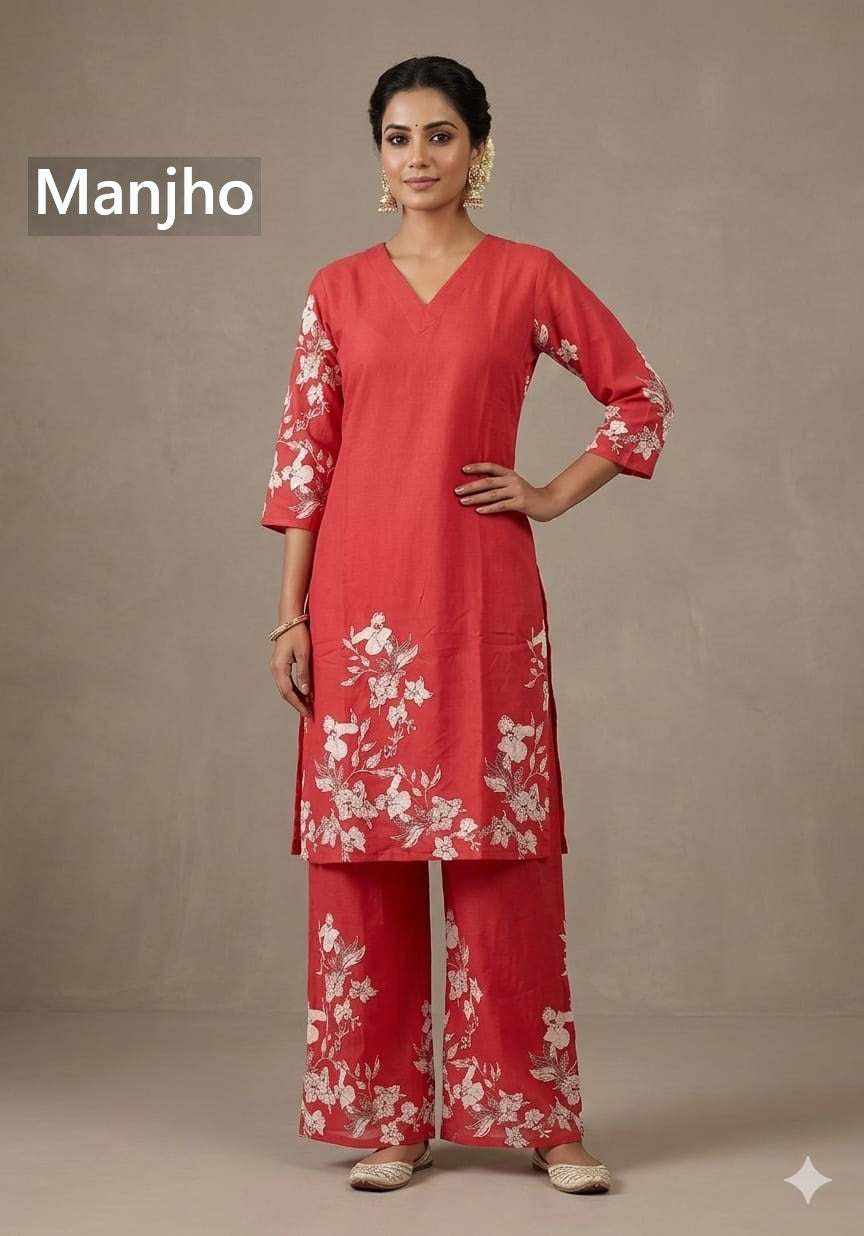 Vacations Manjho Rayon Co Ord Set Manufacturer