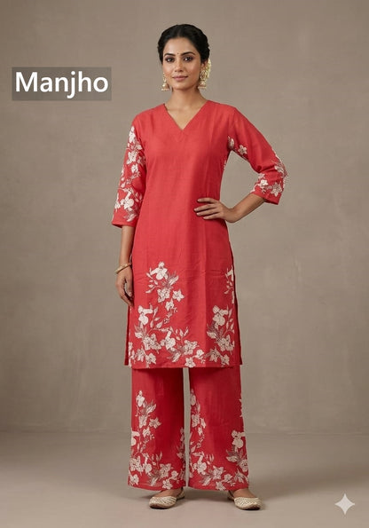 Vacations Manjho Rayon Co Ord Set Manufacturer