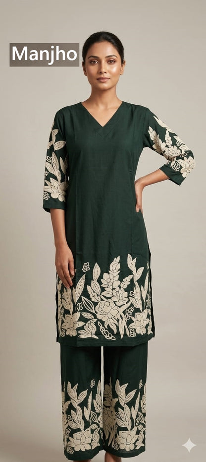 Vacations Manjho Rayon Co Ord Set Manufacturer