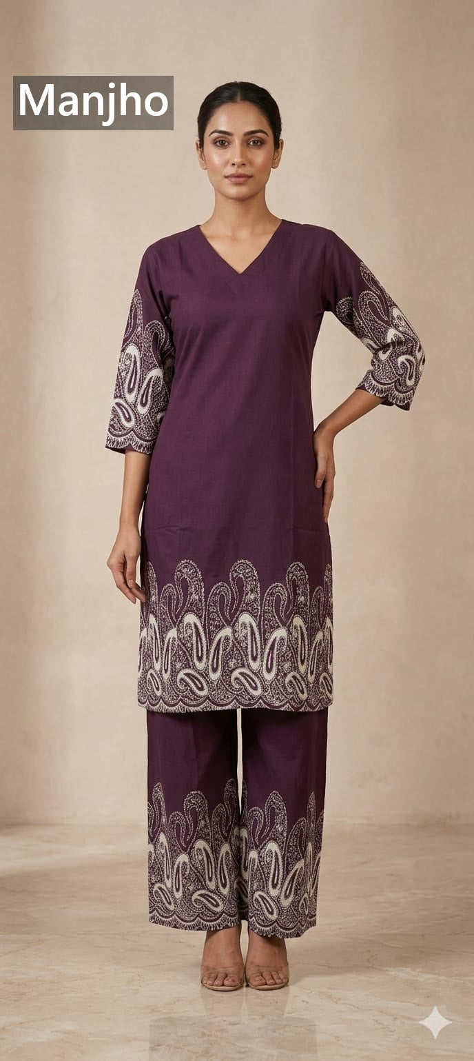 Vacations Manjho Rayon Co Ord Set Manufacturer