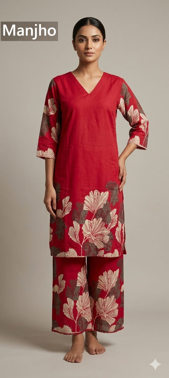 Vacations Manjho Rayon Co Ord Set Manufacturer