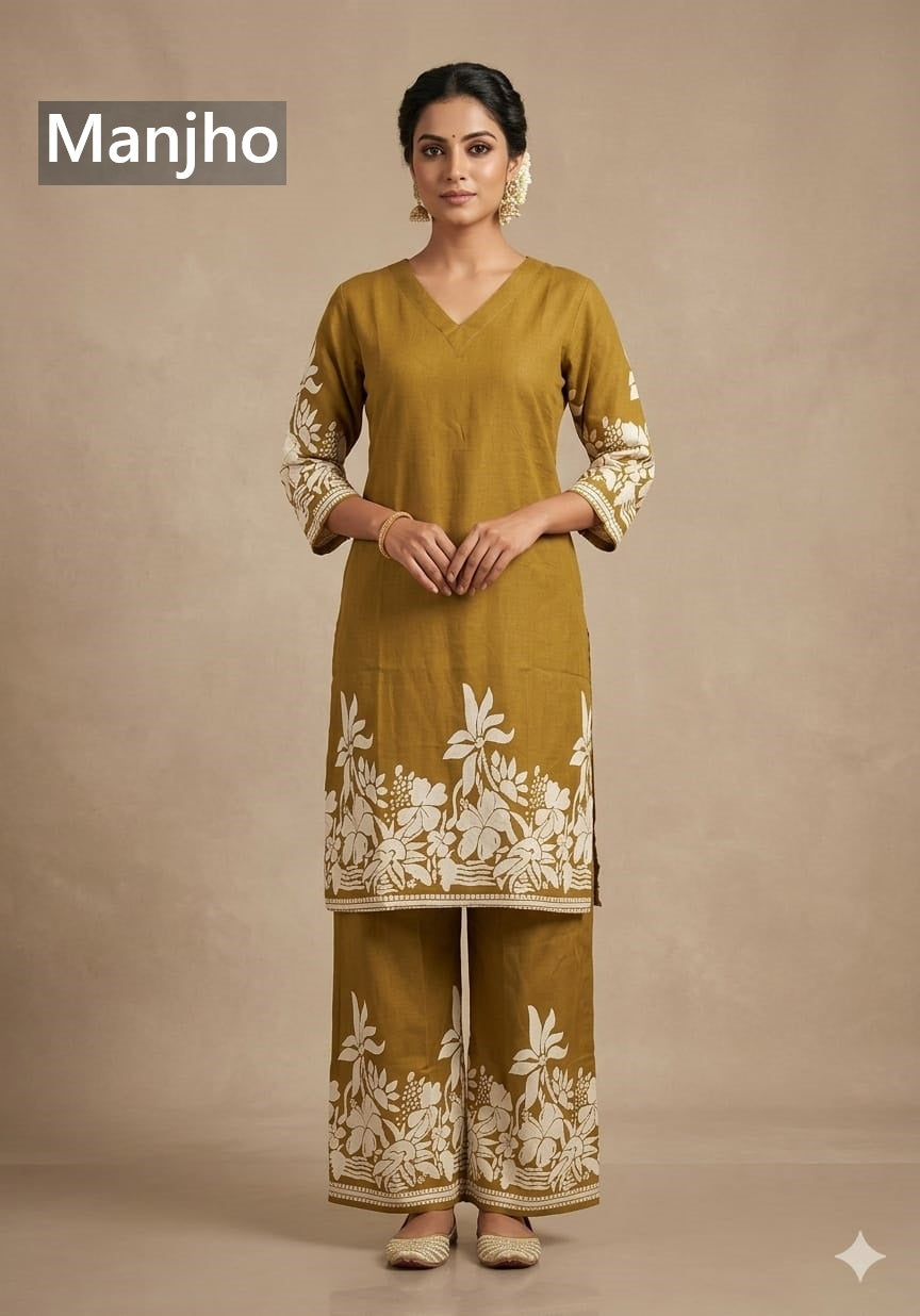 Vacations Manjho Rayon Co Ord Set Manufacturer
