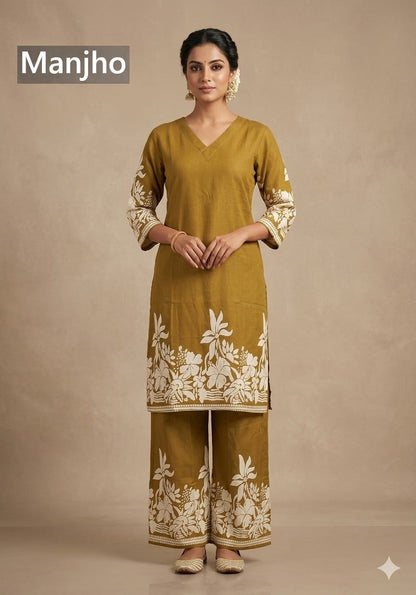 Vacations Manjho Rayon Co Ord Set Manufacturer
