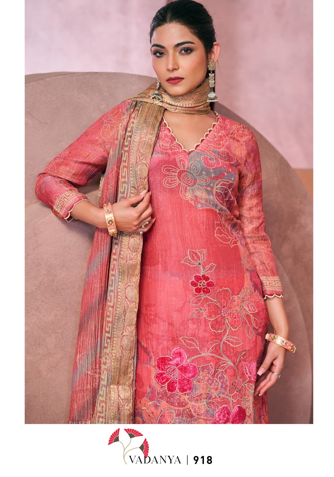 Vadanya Sahiba Simmer Plazzo Style Suits Manufacturer Gujarat