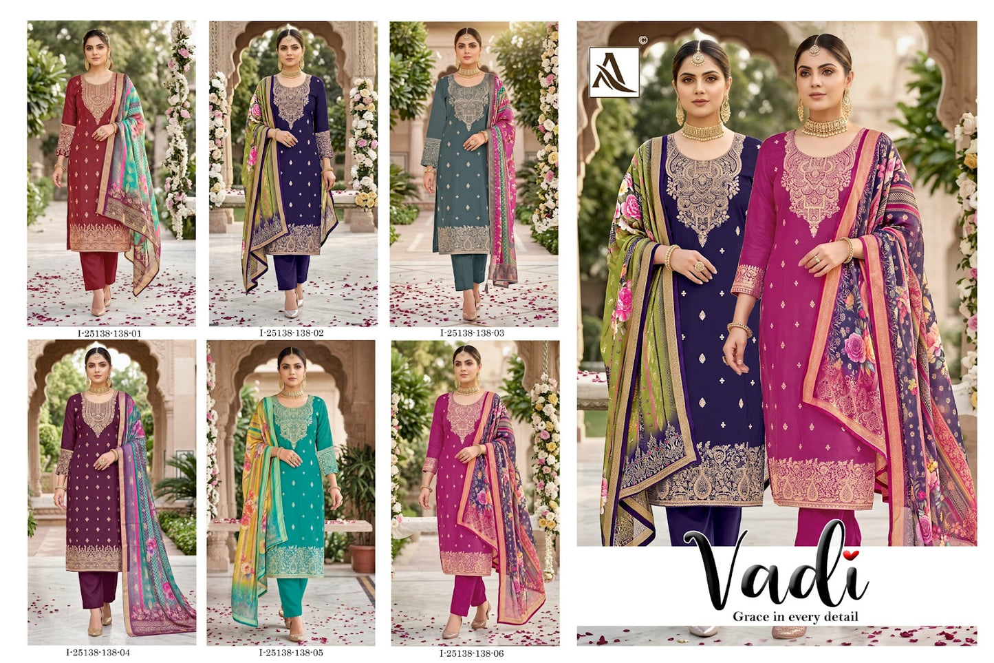 Vadi Alok Jacquard Karachi Salwar Suits Supplier India