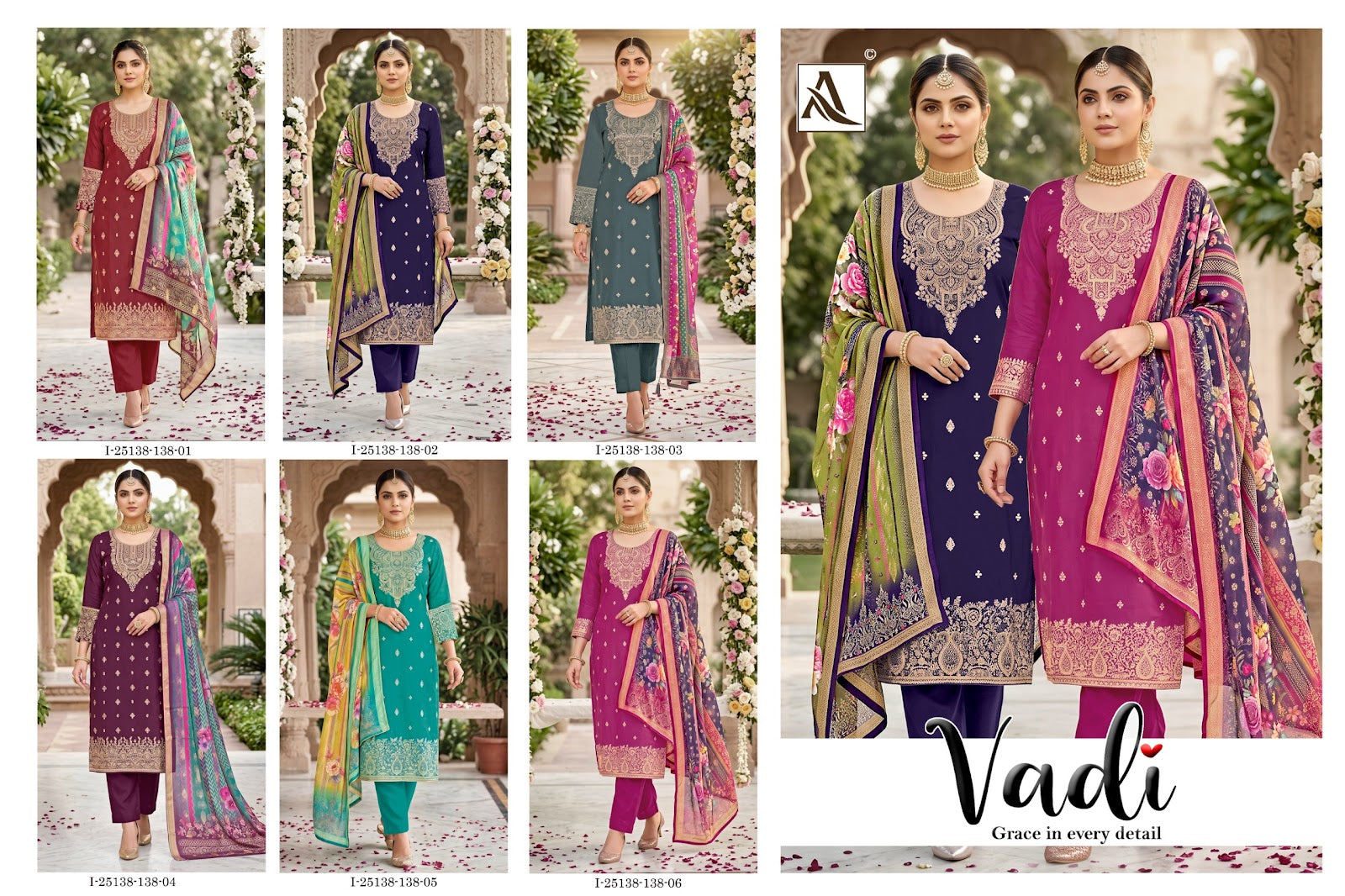 Vadi Alok Jacquard Karachi Salwar Suits Supplier India