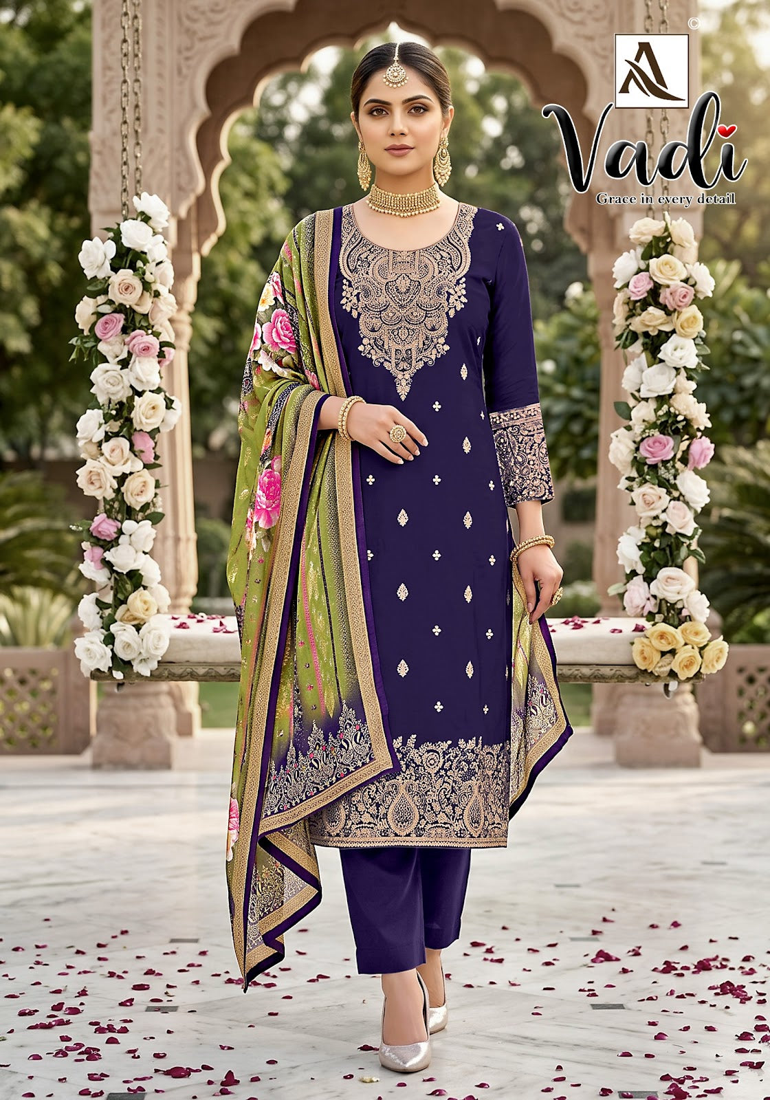 Vadi Alok Jacquard Karachi Salwar Suits Supplier India