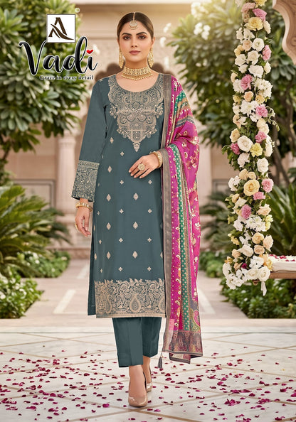 Vadi Alok Jacquard Karachi Salwar Suits Supplier India