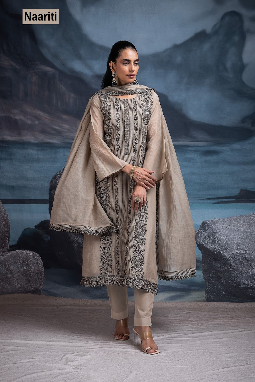 Vadika 2708 Naariti Mul Chanderi Pant Style Suits Wholesaler India