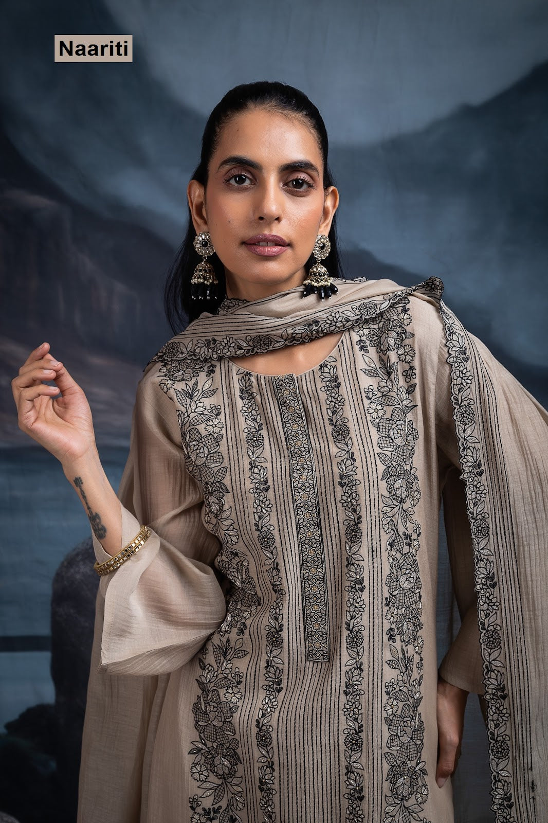Vadika 2708 Naariti Mul Chanderi Pant Style Suits Wholesaler India