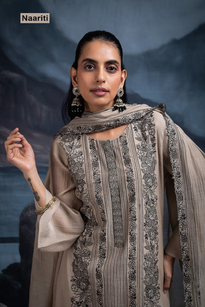 Vadika 2708 Naariti Mul Chanderi Pant Style Suits Wholesaler India